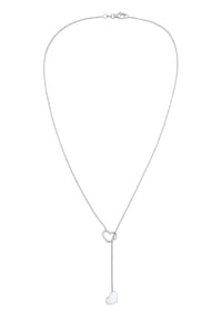 Elli DIAMONDS Halskette Damen Herz Anhänger Klassisch mit Diamant (0.03 ct.) aus 925 Sterling Silber Rosévergoldet