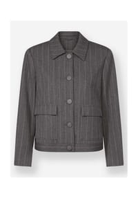 heine - Blazerjacke - taupe-schwarz Nadelstreifen