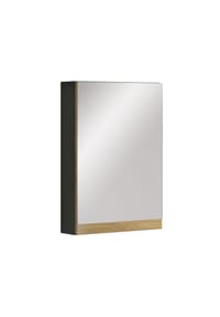VCM. - Badschrank - zeitloser Spiegelschrank mit ausreichend Stauraum, Maße ca. H. 58 x B. 40 x T. 13 cm, praktische Aufbewahrungslösung für das Badezimmer, Cosila - Anthrazit / Honig-Eiche