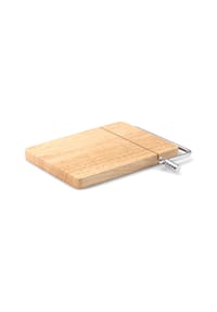 CONTINENTA Käseschneider, Holzbrett, 24 cm - GUMMIBAUM - beige