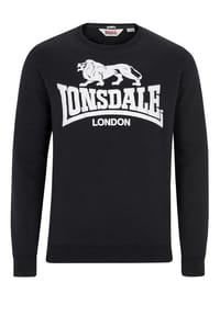 LONSDALE™ - Herren Rundhals Sweatshirt schmale Passform GO SPORT - Black
