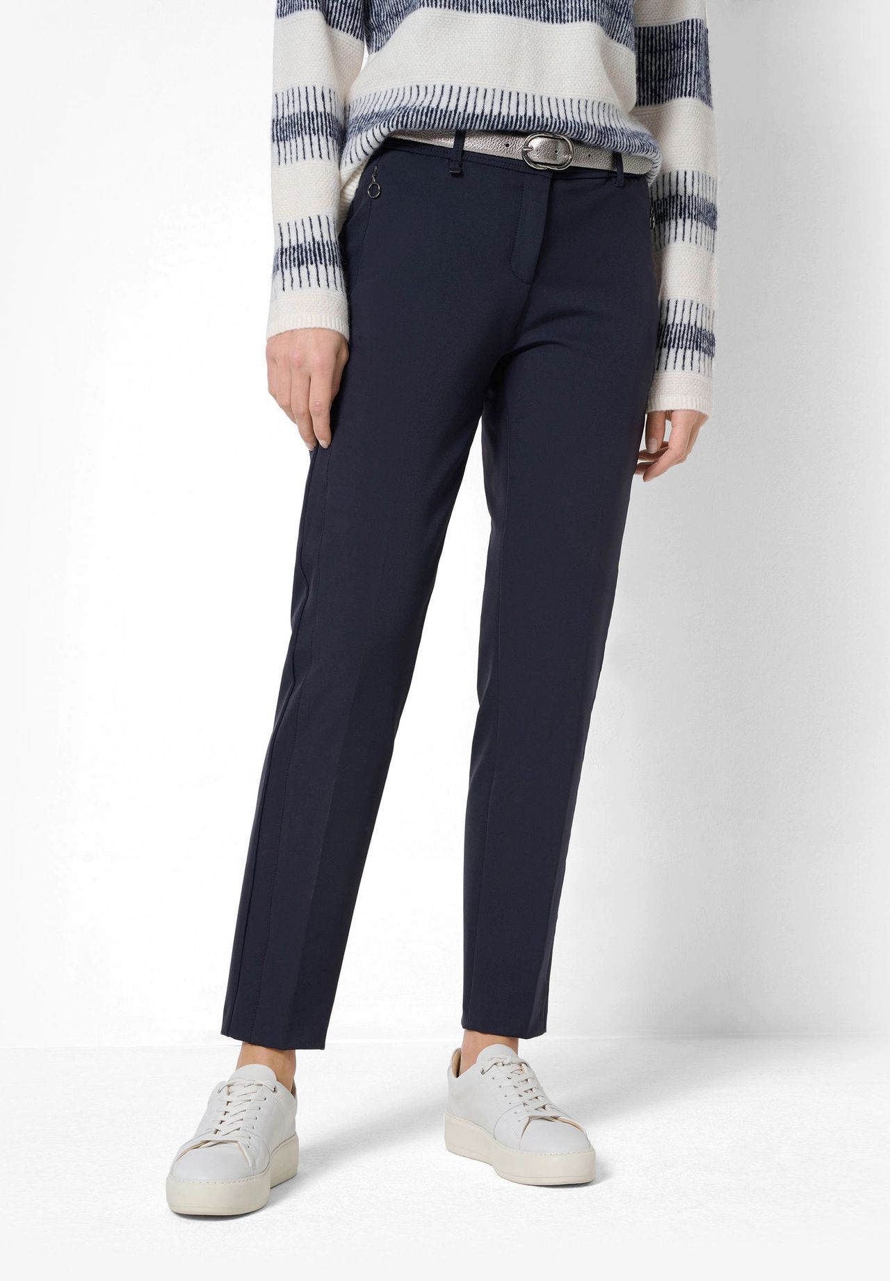 Brax Stoffhose, ReißVerschlusstaschen, BüGelfalte, FüR Damen, Blau, 46