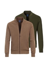 redmond - Strickjacke 2er Pack Basic - Braun