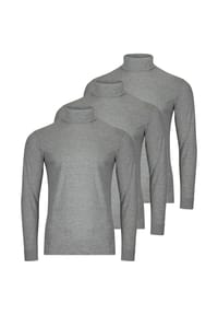 RAGMAN - Rollkragenshirt 3er Pack Basic - Anthrazit