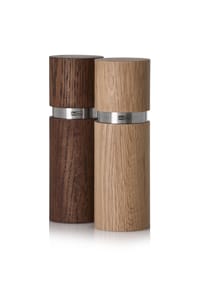 AdHoc® Pfeffer-und Salzmühlen Set, 2-teilig - TEXTURA - HELLEICHE