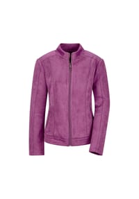 GOLDNER - Kurzgröße:  Elegante Veloursjacke mit Stehkragen - beere