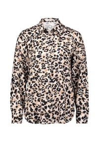 BETTY & CO - Hemdbluse mit Print - Beige/Schwarz