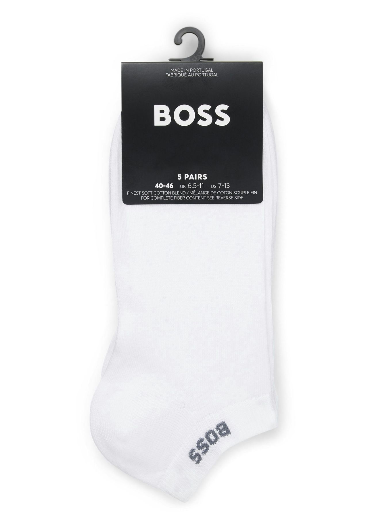 Boss Sneakersocken, 5Er-Pack, Baumwolle-Mix, FüR Herren, Weiß, 39-42