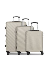 CHECK.IN® Paradise 2.0 - Paradise 2.0 4 Rollen Kofferset 3-teilig mit Dehnfalte - black