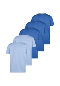 redmond - T-Shirt 5er Pack Basic - Beige