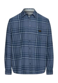 GLOBETROTTER - Overshirt, Langarm, Kent, für Herren - 1 NAVY/WHITE/RED