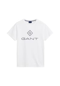 GANT - Herren T-Shirt - Lock Up T-Shirt, Logo, einfarbig - Weiß