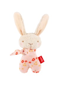 sigikid® - Greifling Hase weiß Farmhouse Family ,  für Babys und Kinder - rosa/weiß