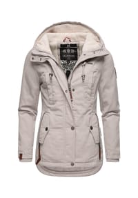 MARIKOO® - Winterjacke Bikoo - Black with black fur