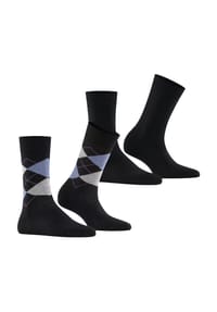 Burlington - Everyday Kurzsocken, 2er-Pack, Emblem, für Damen - 3000 BLACK