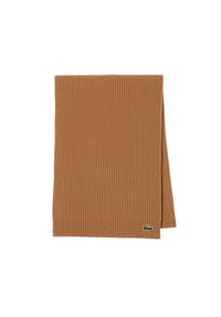 LACOSTE - Unisex Schal -  Logo, Wolle, einfarbig - Braun