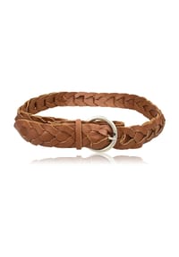 collezione alessandro® - Ledergürtel Big Element Made in Italy - cognac