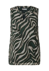 Street One - Blusentop, Split-Neck, für Damen - 36618 GREEN