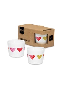 ppd - Eierbecher Aquarell Hearts Egg Cup Set, 2-tlg. - Mehrfarbig