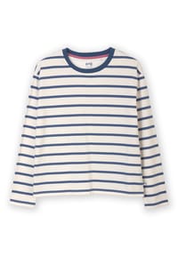 KITE - Damen Oxbridge Jersey Shirt Navy gestreift Bio-Baumwolle - Navy
