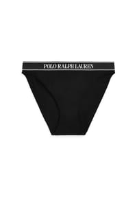 POLO RALPH LAUREN - Slip High Waist Tanga - Polo Essentials - onyx