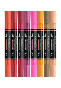 Faber-Castell - Acryl-Marker-Set, 8-teilig - BUNT, mehrfarbig