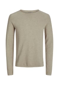 JACK & JONES - Strickpullover Hill Pullover R-Neck - Oatmeal Mel