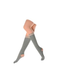 MUNADUNA - Yoga & Pilates Overknee Zehensocken Zehensocken,Baumwolle,Anti-Rutsch - Orange