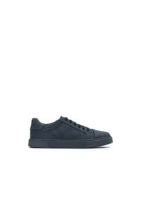 Kazar - Herren Sneakers aus dunkelblauem Wildleder mit perforiertem Schaft - Dunkelblau