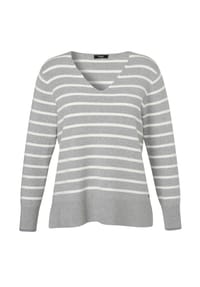 frapp - Pullover im geringelten Design - light grey multicol