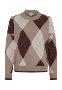 MANGUUN - Pullover, Rippbündchen, für Damen - 1 ARGYLE 1
