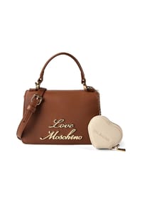 LOVE MOSCHINO Heart Charm - Heart Charm Handtasche Leder 21 cm - black