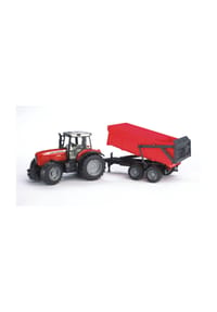 bruder® - Spielzeugauto Landwirtschaft Massey Ferguson 7480, mit Wannenkippanhänger, Traktor - mehrfarbig