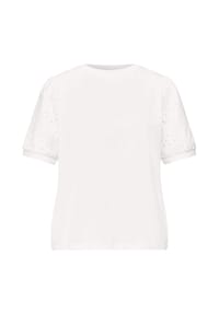 STREET ONE STUDIO - T-Shirt, Loch-Stickerei, für Damen - 10000 WHITE