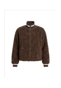No. 1 Como - Jacke POPPI mit elastischen Bündchen - BROWN
