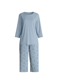 CALIDA - Damen Capri-Pyjama Hotel Nights - dusty grey