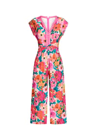 Vera Mont - Jumpsuit mit Blumenprint - Yellow/Pink