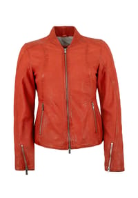 JILANI - Damen Lederjacke Lammleder rotorange - rotorange