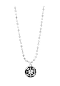 Adelia's - Herren Edelstahl Halskette mit Anhänger Herz 51 cm + 5 cm silberfarben - silber