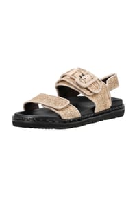 REGARDE LE CIEL - Leder/Textil Sandalen - Schwarz/Braun