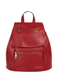 Samantha Look - City-Rucksack Echt Leder, Made In Italy - blau