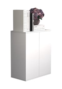 VCM. - Holz Kommode | Sideboard mit Drehtüren | Maße ca. H. 73 x B. 60 x T. 32 cm - Dalosa 2 - Anthrazit