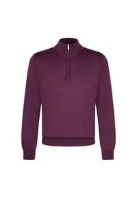 seidensticker - Quarter Zip Schwarze Rose - Anthra Mélange (0034)