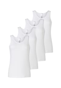SCHIESSER - Unterhemd / Top 4er Pack 95/5 Modern Cotton - Schwarz