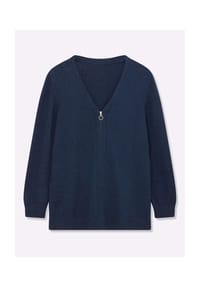 sheego - Strickjacke - dark blue-meliert