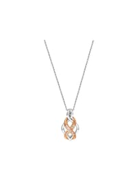 zeeme SILVER - Halskette 925/- Sterling Silber 10 Zirkonia - weiß