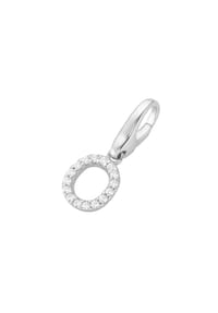 GIORGIO MARTELLO MILANO - Charm Buchstabe O, Zirkonia Steine, Silber 925 - weiß