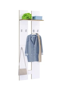 VCM. - Holz Garderoben-Set | Dielenmöbel | Maße pro Paneel: H. 170 x B. 57 x T. 20 cm | pro Paneel 4 Haken | praktische Hutablage - Salia L - Anthrazit