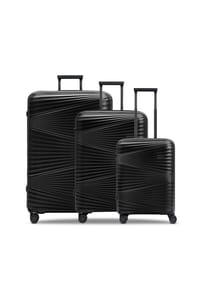 pactastic Collection 02 - Collection 02 THE THREE SET 4 Rollen Kofferset 3-teilig - black metallic