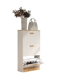 VCM. - Holz Regal Kipper Schuhregal Schuhschrank Schuhkipper 3 Klappen Halom M - Anthrazit
